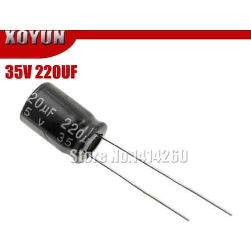 20PCS Higt quality 35V220UF 8*12mm 220UF 35V 8*12 Electrolytic capacitor