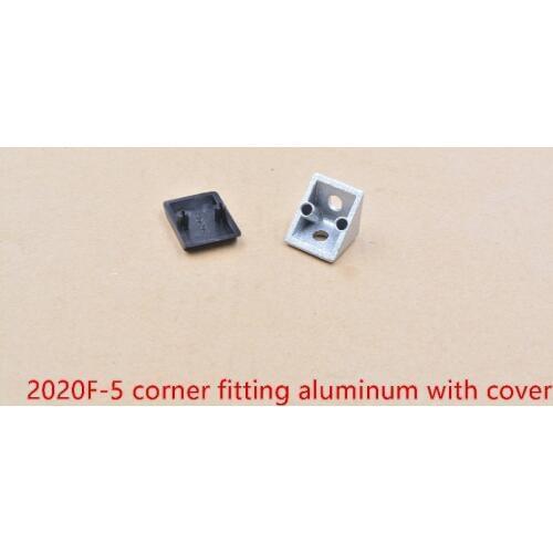 2020F-5 bracket corner fitting angle aluminum 20mmx20mm fastener with cover for 2020 profile