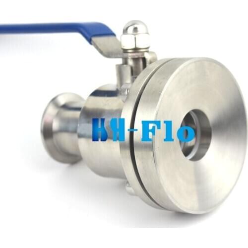 3" Tri-Clamp OD 91mm Sanitary Tank Bottom Ball Valve Stainless Steel 304