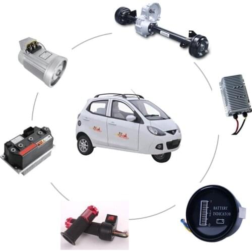 3kW 72V Trike Rear Axle Conversion Kit Traction Motor for Electric Vehicle
