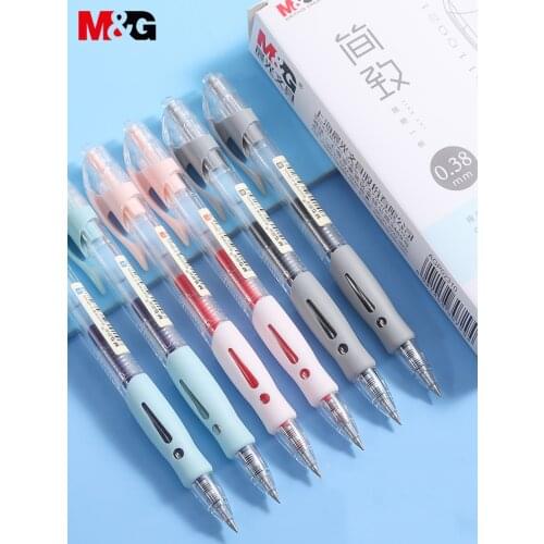 3Pcs pen/20pcs replacement core China Stationery Press Gel Gel 0.38mm Student Use Bullet Point Office Press Gel Gel Pen