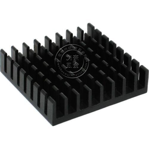 Fast Free ship 50pcs Black Groove Heatsink Cooling Fin Aluminum Heat Sink Radiator Cooler 28X28X6mm Oxidation Heat sink
