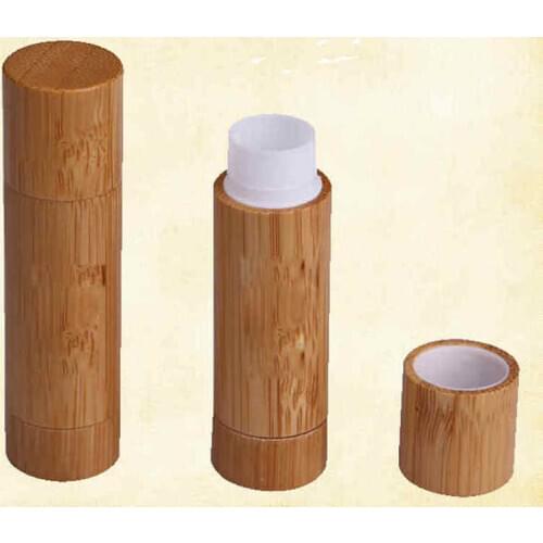 50pcs Lip Gross Container 5g Bamboo Empty Lipstick Tube Container Lip Balm Tubes Storage Cases Bamboo Lipstick Tube