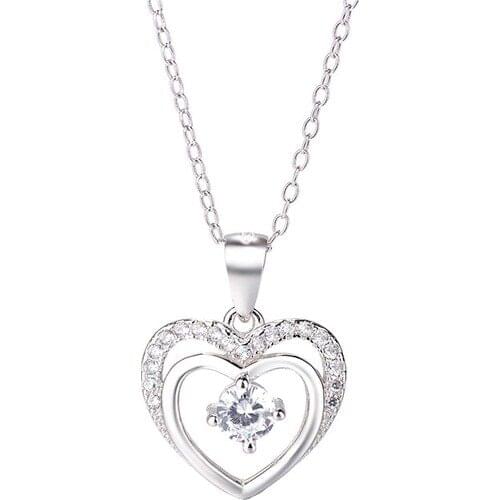 925 Sterling Real Silver White Gold 45 Chain Length Gift Opportunities Product English Goods HBV00000PWYJM