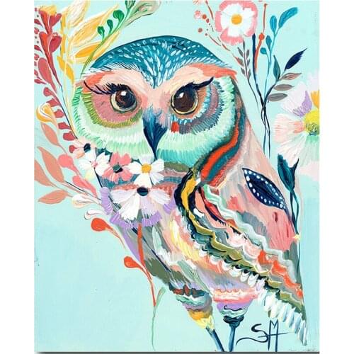 Full Square/Round Drill 5D DIY Diamond Painting "colorful owl" 3D Embroidery Cross Stitch 5D Rhinestone Home Decor gift