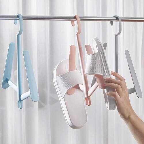 Balcony shoe rack drying shoe rack hook outdoor multi-function windproof shoe rack household sandal rack outside the window