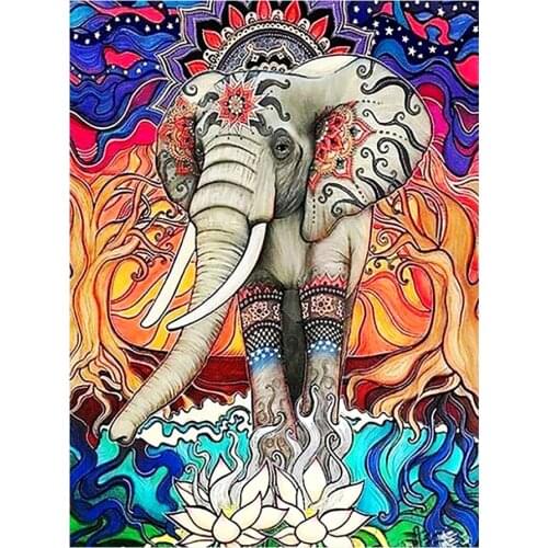 White Elephant Animal Diamond Painting Round Full Drill Nouveaute DIY Mosaic Embroidery 5D Cross Stitch Oil Pattern