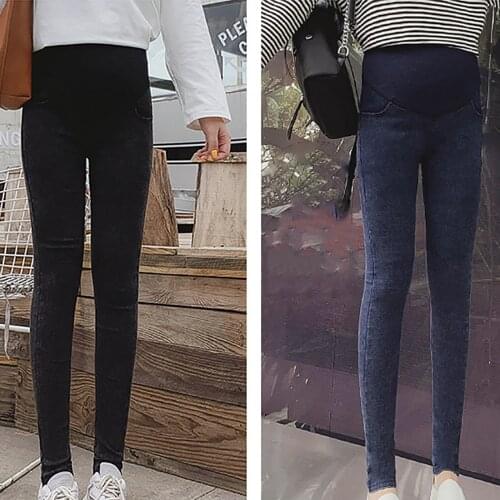 Maternity Pants For Pregnant Women Solid Color High Waist Jeans Flares Ankle Fashion Pants Trouser Pantalones Maternidad