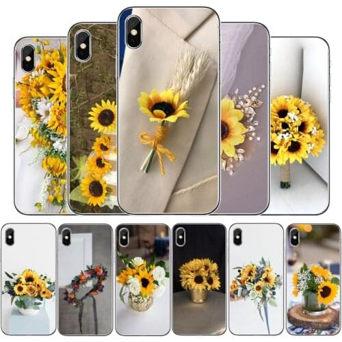 Cute Summer Daisy Sunflower Floral Flower phone case For iphone 11 Pro MAX 5 6 7 8 9 10 X XS XR XSMAX Plus SE 2020 Back Cover