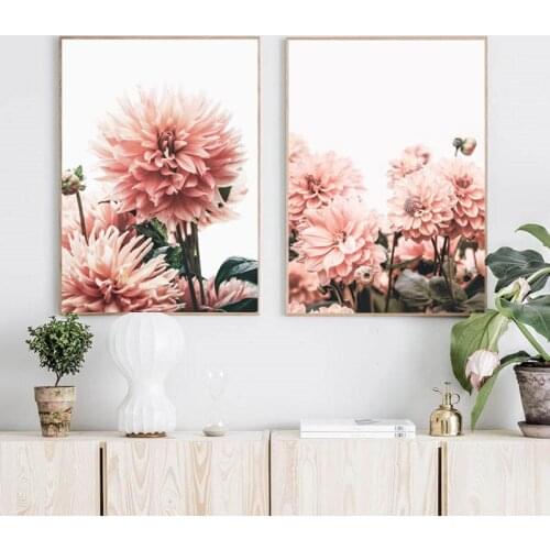Flower Botanical Paintings Wall Art Poster Nordic Floral Canvas Painting Scandinavian Style Picture Living Room Home Decoration