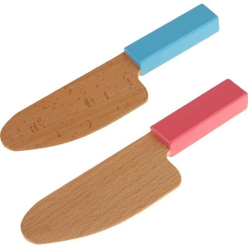 2 Pcs Wooden Mini Knife Model Cutter Kids/Baby Kitchen Pretend Play Toy Gift Children Cosplay Education Toy