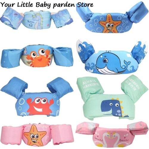Kids Cartoon Armbands Water Toy Accessory For Learning Swim Inflatable Swimming Arm Rings Buoyancy Vest Float Safety Swimming