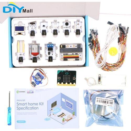For micro:bit Smart Home Kit TMP36 Temperature Sensor Servo Motor Sound Sensor Crash Sensor For Kids Education DIY
