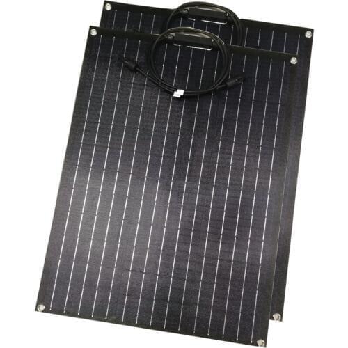 ETFE Flexible solar panel 120w 12v panel 2pcs 60w solar charger with ETFE surface Coating semi flexible solar panels