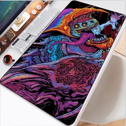 Hyper Beast Gaming Mousepad Black Background Gamer Computer Notebook Office Gaming Accessories Keyboard Mouse XXL CS GO Desk Mat