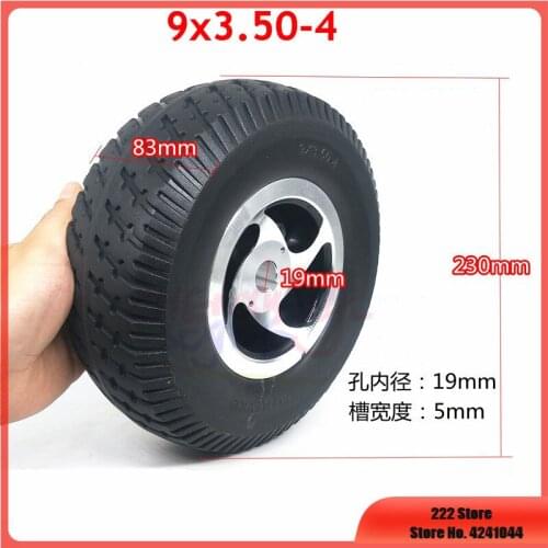 High Quality 9 Inch Wheel 9x3.50-4 Tires Solid Tyre and Rim Combo for Gas Scooter Skateboard Pocket Bike Electric Tricycle