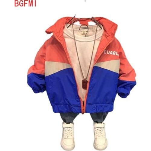Childrens Fashion Clothing 3-7 Yrs Boy Zipper Patchwork Jacket Windproof Spring Fall Cute Baby Jacket Boys Infant Windbreaker
