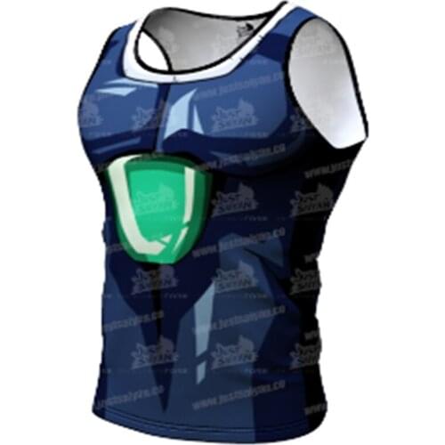 Fitness Tank Top Quickly Dry Sleeveless Gym Clothing Summer Workout Running Vest Cartoons 3D Print Tight Sports Shirt Men