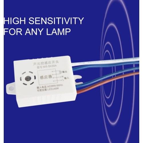 New 220V Detector Sound Voice Sensor Intelligent Auto On Off Light smart Switch for Corridor Bath Warehouse Stair Dropshipping