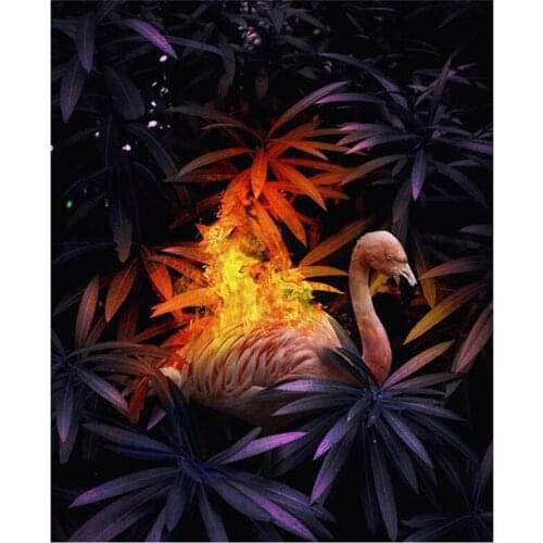 New Arrivals 5D DIY Full Round Diamond Painting Flamingo 3D Embroidery Cross Stitch Rhinestone Mosaic Home Decor Art Y605