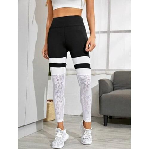 New Fitness Yoga Sports Leggings For Women Sports Tight Mesh Yoga Legging Yoga Pants Women Running Tights Women Yoga Leggings