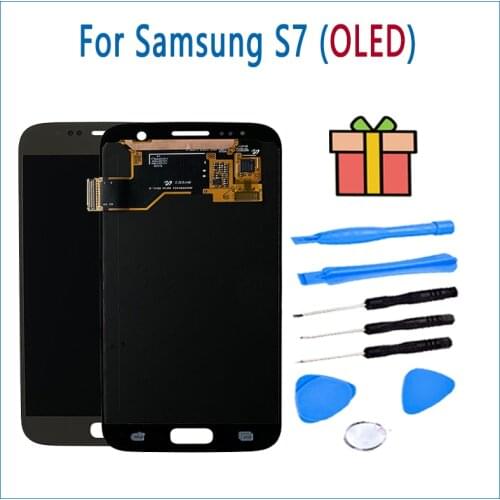 OLED Original Lcd For Samsung Galaxy S7 G930 SM-G930F G930FD G930S G930L Lcd With Touch Screen Digitizer Assembly Replacement