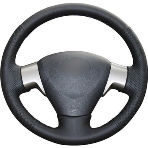 Hand-stitched Black Artificial Leather Car Steering Wheel Cover for Toyota Corolla 2006-2013 Matrix 2009-2010 Auris 2007-2009