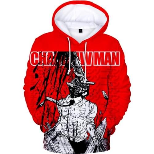 3D Print Chainsaw man Hoodie Sweatshirts Men Women Fashion Casual Long Sleeve Hoodies Pullover Autumn Clothes Sweatshirts