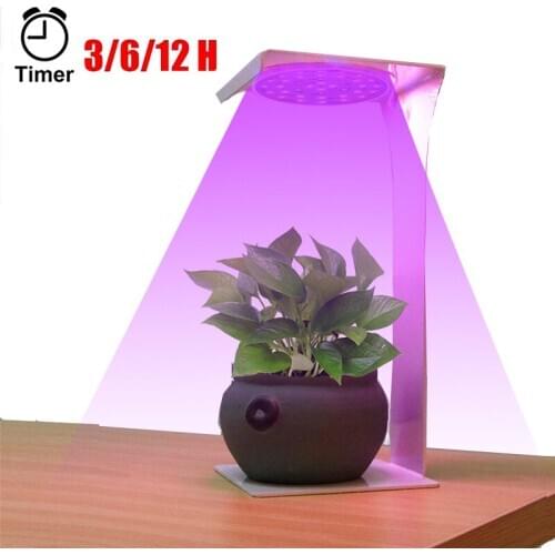 USB LED Grow Light Lamp For Plants Full Spectrum Light With Timer For Indoor Succulents Flowers Office Indoor Plants