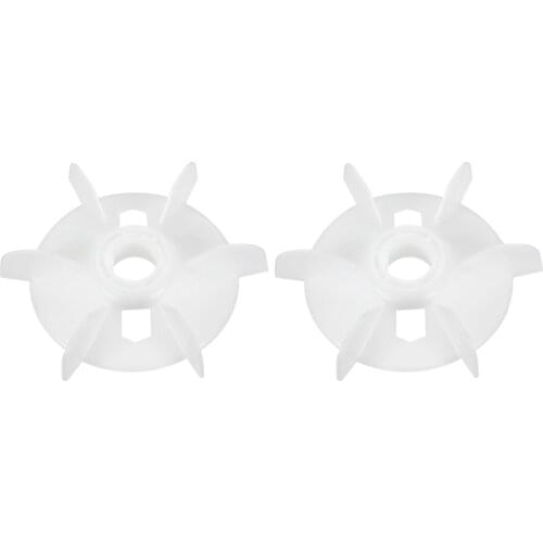 Uxcell 2Pcs 150x28mm/155x24mm Round Shaft Replacement White Plastic 6 Impeller Motor Fan Vane Y112-2/Y90-4 High Quality