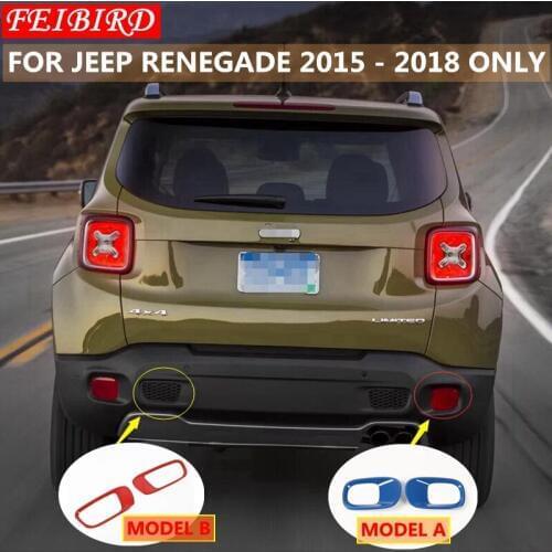 Exterior Parts For Jeep Renegade 2015 2016 2017 2018 Rear Rear Trunk Tail Bumper Hook Decor Ring Frame Molding Cover Kit Trim