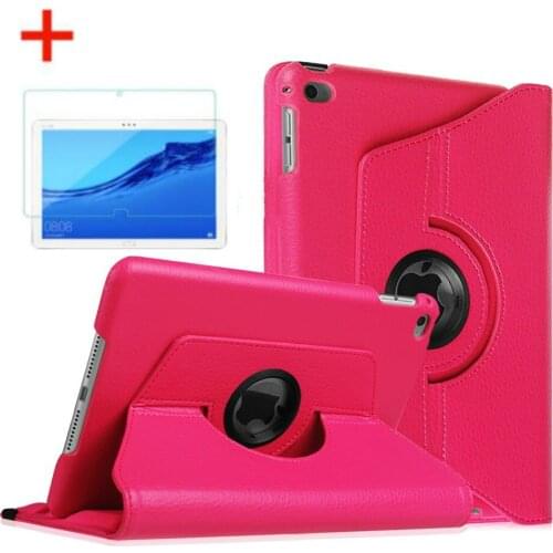 360 Degrees Rotating Leather Flip Cover Case and Glass For iPad Mini 4 Mini 5 Tablet Case Stand Holder Auto Wake Up A1550 A1538