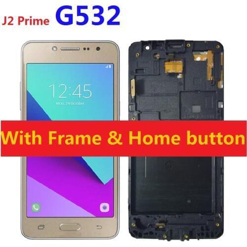 For Samsung Galaxy Grand J2 Prime SM-G532H G532H/DS G532F/DS G532F LCD Display Screen Touch Digitizer Sensor Frame Home Button