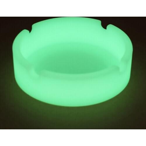 1 Pc Camouflage Luminous Fluorescent Ashtray Portable Silicone Rubber Ashtray Soft Round Ecological Smoke Holder