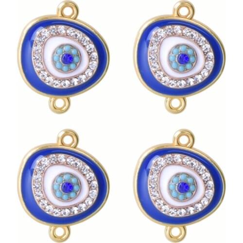 15pcs Gold Vintage Evil Eye Charm Pendant DIY Jewelry Making Bracelet Anklet Accessories Women Girl Boho Style Handmade Material
