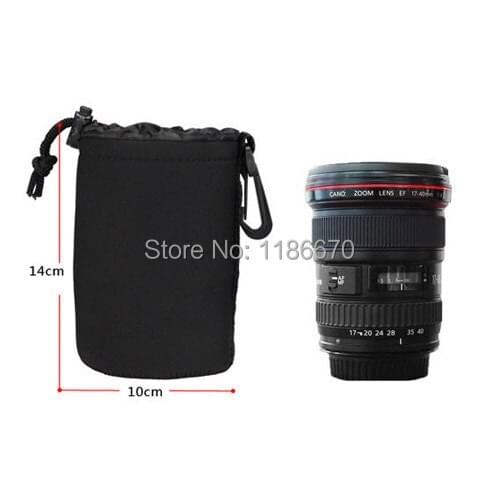 2 Pcs M Size Neoprene Soft Pouch Case Bag Cover Backpack for Canon Nikon Sony Pentax Olympus Digital SLR DSLR Camera Lens Lenses