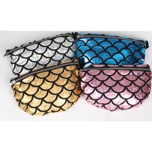 25PCS / LOT New Waist Pack for Women Casual Double Color Sequins Chest Bag Multifunctional Fish Scale Women Waist Bags