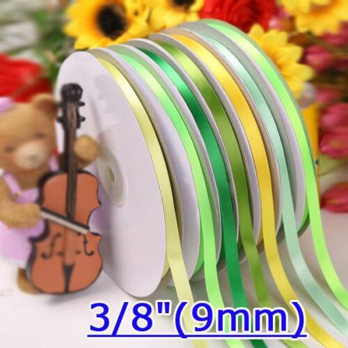 [IuBuFiGo] 3/8"(9mm) Single Face Satin Ribbons Gift Wrapping Apparel Sewing Fabric Ribbon 100yard/rot Free shipping