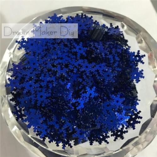 3000pcs 8mm Christmas Snowflake Royal Blue Color Loose Sequins Paillette Sewing For Crafts Scrapbooking Navidad Ornaments
