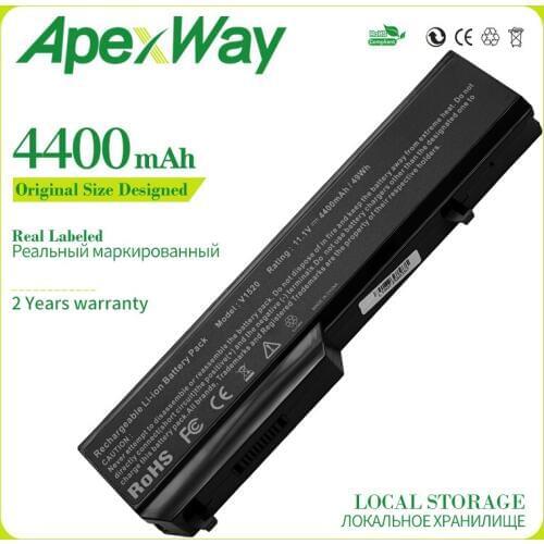 Apexway 4400mAh 11.1v Laptop Battery for Dell Vostro 1310 1320 1510 1520 T114C 0N241H N956C N958C 312-0922 312-0725 45110587