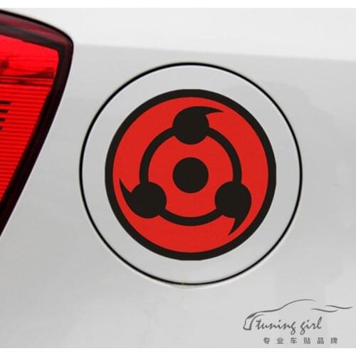 Car Stickers Sharingan Cartoon Creative Funny Decals For Fuel Tank Cap Laptop Tablet Auto Tuning Styling 11x11cm D10