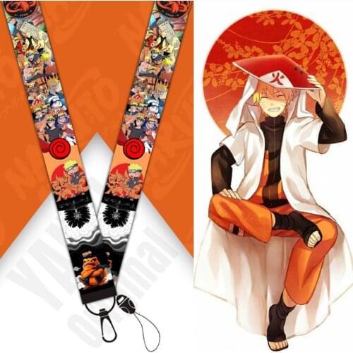 Ninja Keychain Phone Lanyard Wristband Japanese Anime Collection Ribbon Halter Long Lanyard Keychain