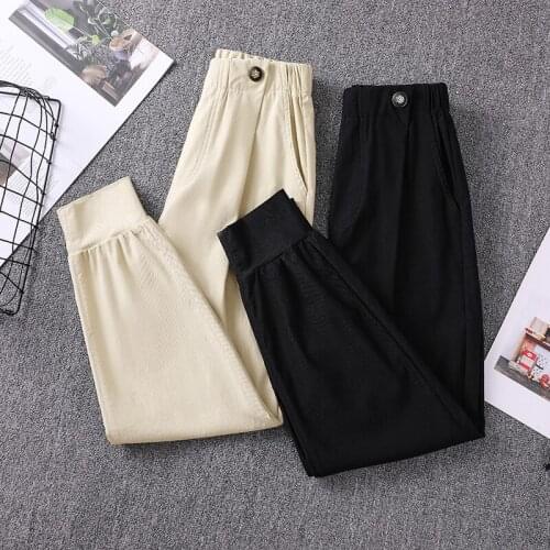 Elastic Waist Haroun Plus Large Size Oversize Korean Vintage Clothes WomenS High Waist Trousers Fashion Pants For Girls