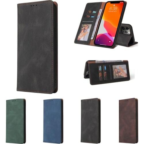 Leather Ultra-thin Case for iPhone 12 11 Pro Max 12Mini X XS Max XR 8 7 6 6S Plus Flip Wallet Protect Cover
