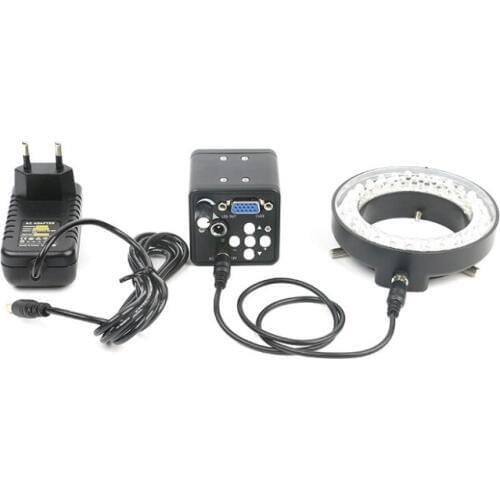 Agnicy 2 Megapixel VGA Digital Microscope Industrial Camera Integrated LED Ring Light Industrial Camera