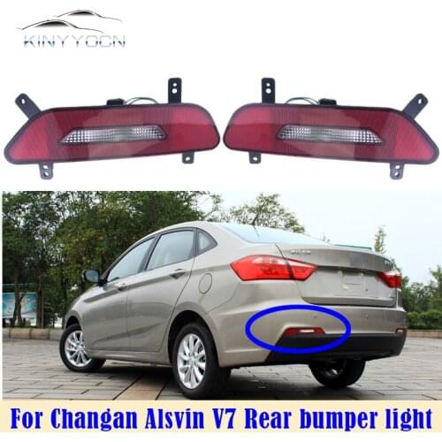 For Changan Alsvin V7 Rear Bumper Fog Light Reflector Stop Light Rear Fog Light Foglamp Brake Lamp Warning Lamp