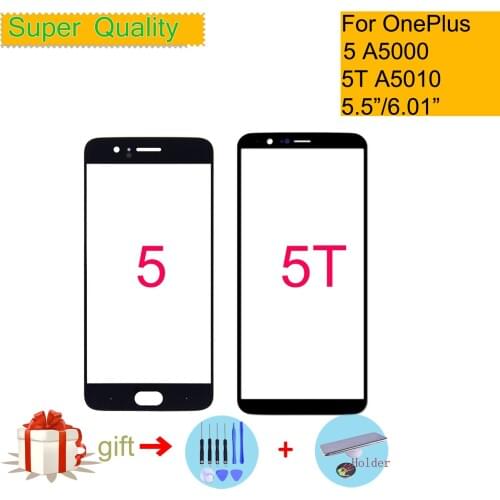 Touchscreen For Oneplus 5 A5000 / 5T A5010 Touch Screen Panel Front Outer Glass LCD Lens Replacement For Oneplus Five Glass