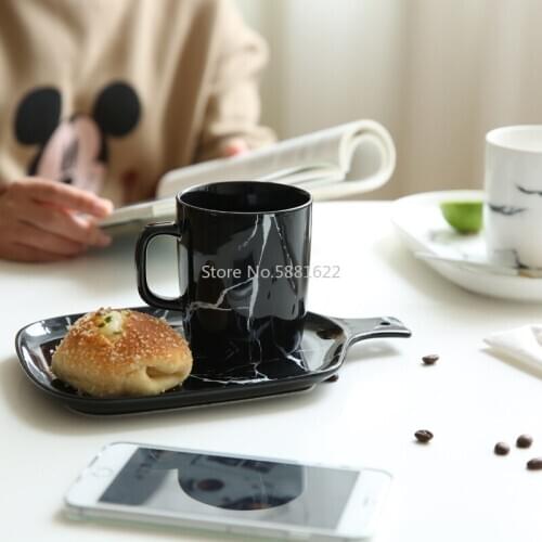 Nordic Ceramic Looks Like Marble Mug Black and White Ceramic Cup Coffee Cup Cheap Quality Products