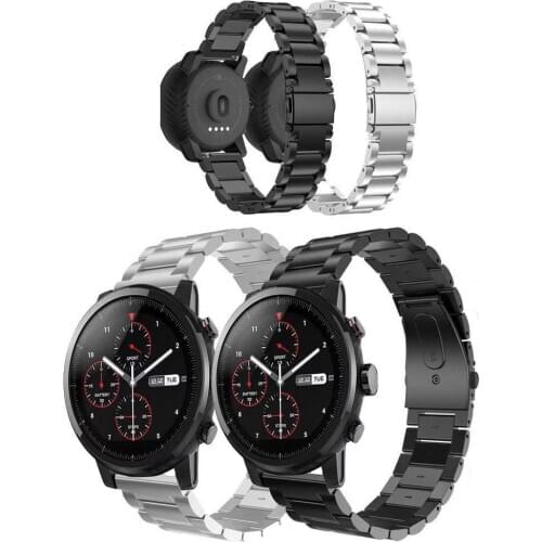 Metal Business Bracelet Strap For Huami Amazfit Stratos+ Watchband For Amazfit Pace／Stratos 3/GTR 2/2E/GTR 42 47mm Accessory