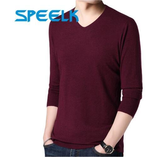 2019 Brand New Sweater Men Winter Slim Fit Knitted Wool Pullover Mens V-Neck Pull Homme Sweaters Wool Pullovers Men Wholsale